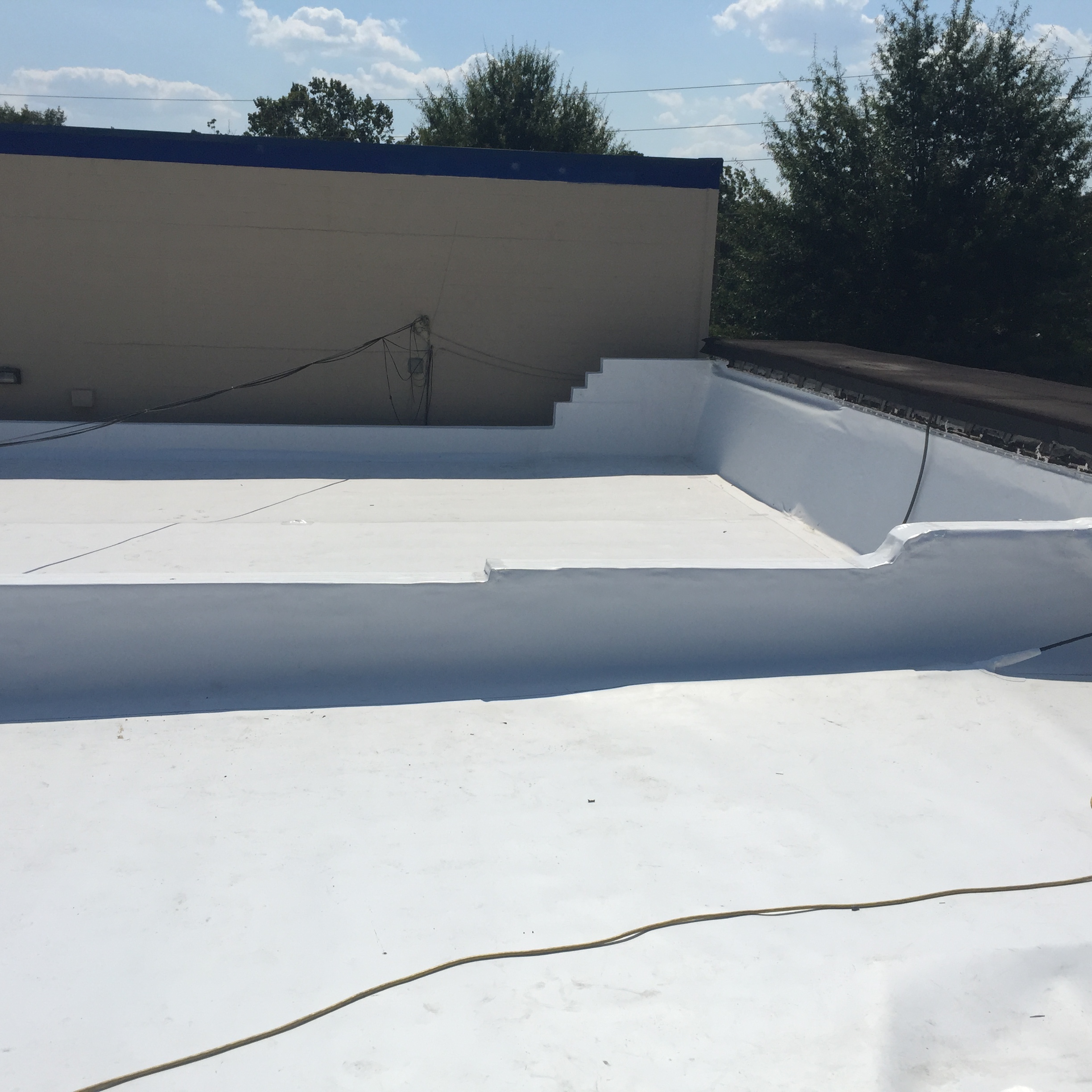 Flat Roof Installation 1 OAK Roofing Marietta